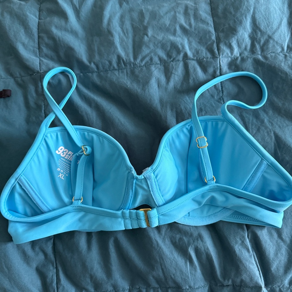 NEW 93 Play Street Bubble Blue/Pink Sadie Underwire Padded Bikini Top - Picture 2 of 4